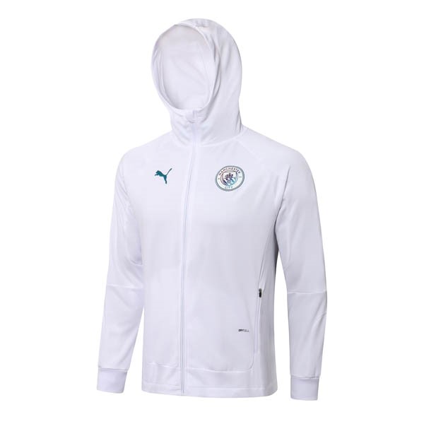 Sweat Shirt Capuche Ensemble Complet Manchester City 2022-23 Blanc